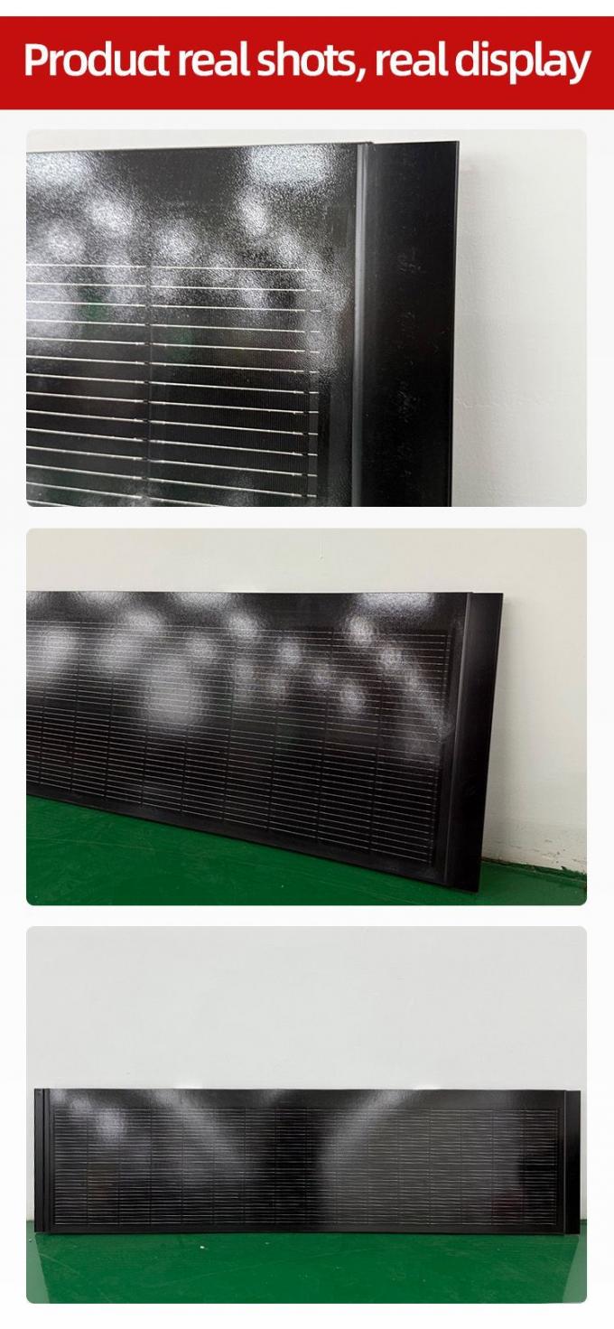 120 Watt Roof Top Solar Panel Frameless Double Glass Crystal Bifacial ...