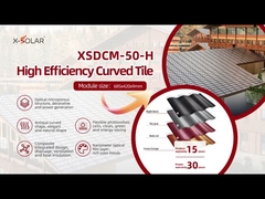 50W Curved BIPV Solar Panel Roof Tiles Short Circuit Voltage 8.62A CE TUV Certificated