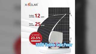 580W Flexible Solar Panel Ultra Lightweight Roof Solution