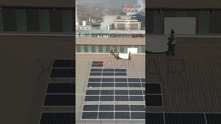 How are flexible modules 'stuck' onto curved roofs? See it clearly in one continuous shot.