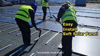 flexible solar panel install